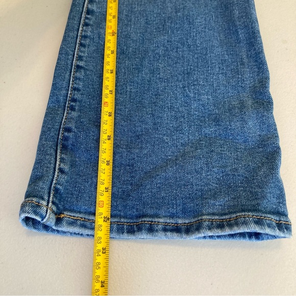 Levi's Jeans Women 28 Ribcage Bootcut Blue Button Fly High Rise Flare Stretch - Picture 10 of 10